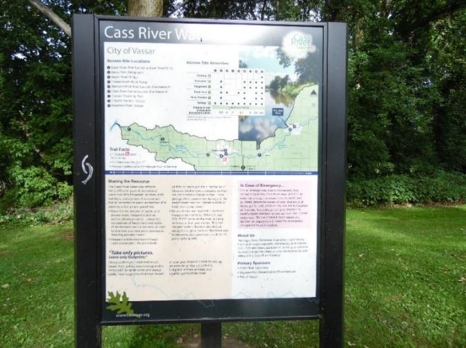Cass River Water Trail signage 